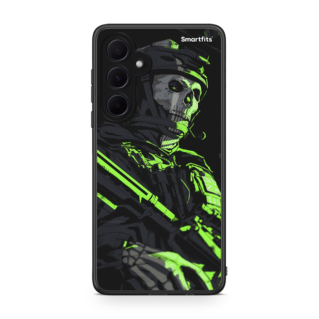 Samsung Galaxy A35 Green Soldier Θήκη Αγίου Βαλεντίνου από τη Smartfits με σχέδιο στο πίσω μέρος και μαύρο περίβλημα | Smartphone case with colorful back and black bezels by Smartfits