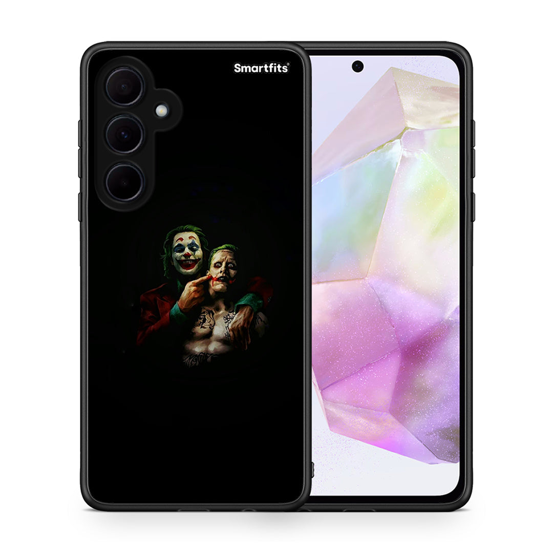 Θήκη Samsung Galaxy A35 Clown Hero από τη Smartfits με σχέδιο στο πίσω μέρος και μαύρο περίβλημα | Samsung Galaxy A35 Clown Hero case with colorful back and black bezels