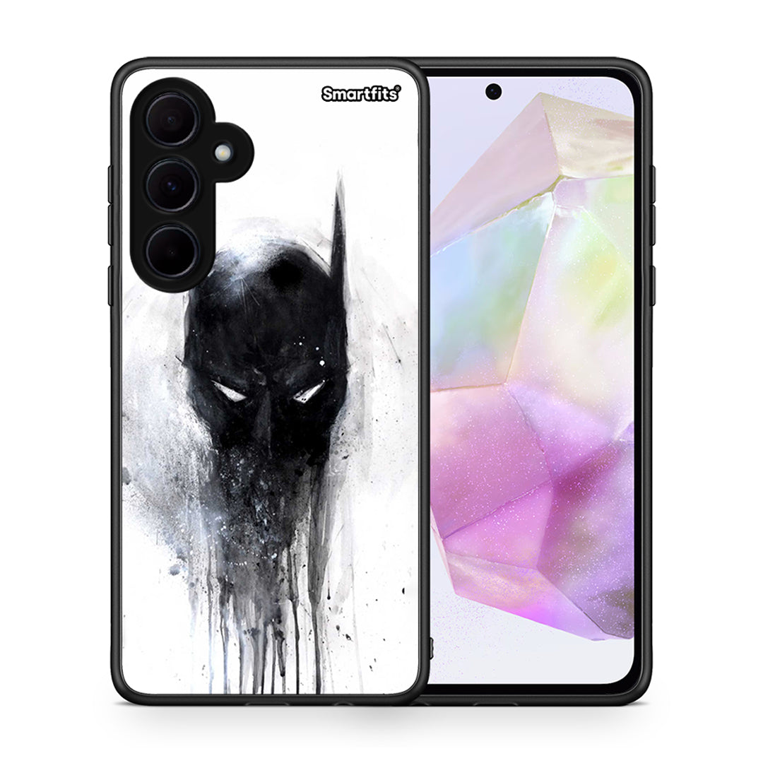 Θήκη Samsung Galaxy A35 Paint Bat Hero από τη Smartfits με σχέδιο στο πίσω μέρος και μαύρο περίβλημα | Samsung Galaxy A35 Paint Bat Hero case with colorful back and black bezels