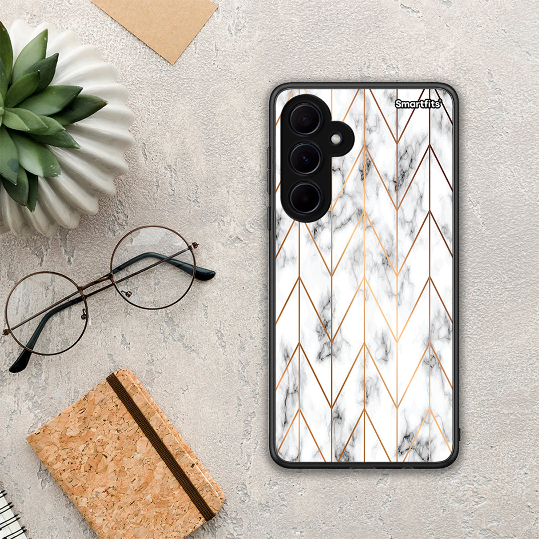 Marble Gold Geometric - Samsung Galaxy A35 case