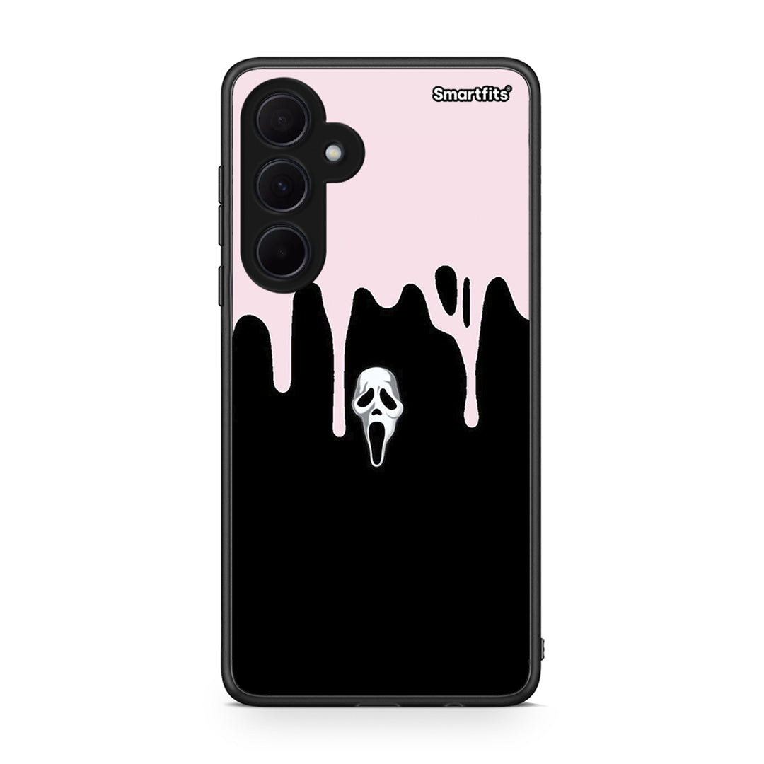 Samsung Galaxy A35 Melting Halloween Mask Θήκη από τη Smartfits με σχέδιο στο πίσω μέρος και μαύρο περίβλημα | Smartphone case with colorful back and black bezels by Smartfits