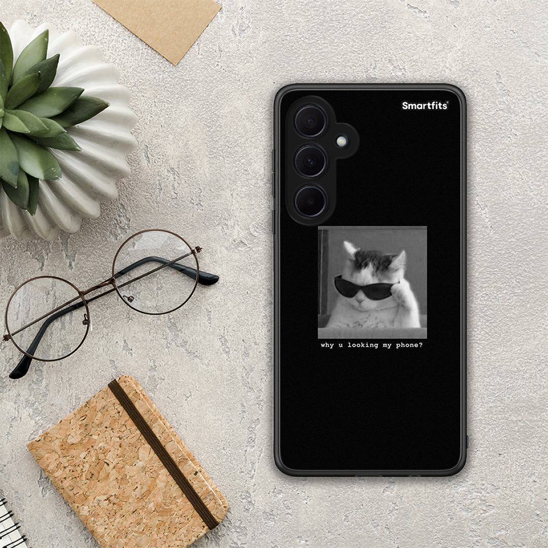 Meme Cat - Samsung Galaxy A35 case