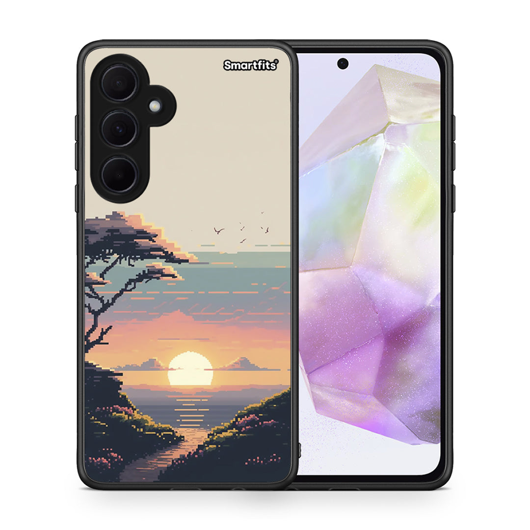 Pixel Sunset - Samsung Galaxy A35 case