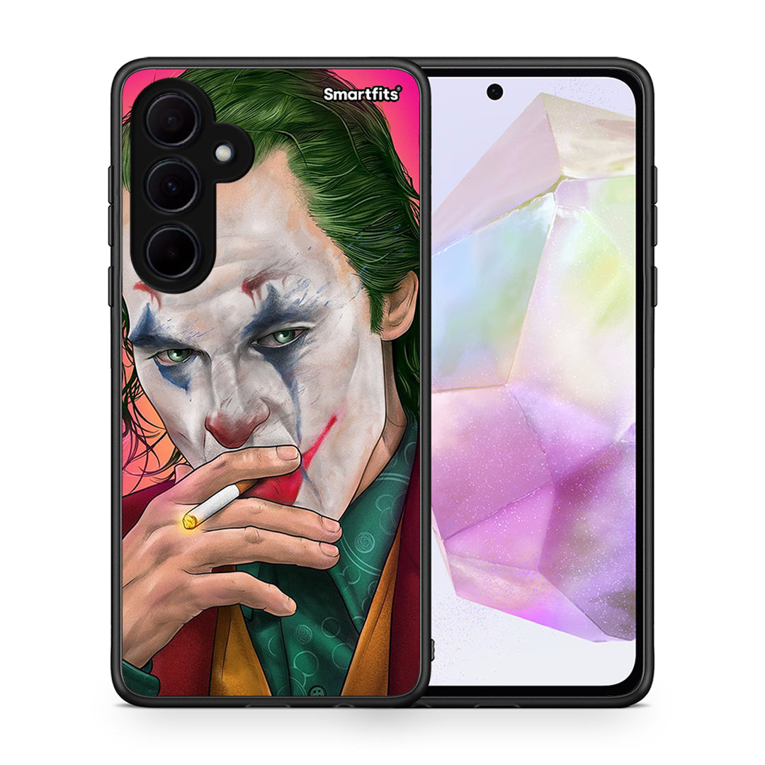 Θήκη Samsung Galaxy A35 JokesOnU PopArt από τη Smartfits με σχέδιο στο πίσω μέρος και μαύρο περίβλημα | Samsung Galaxy A35 JokesOnU PopArt case with colorful back and black bezels