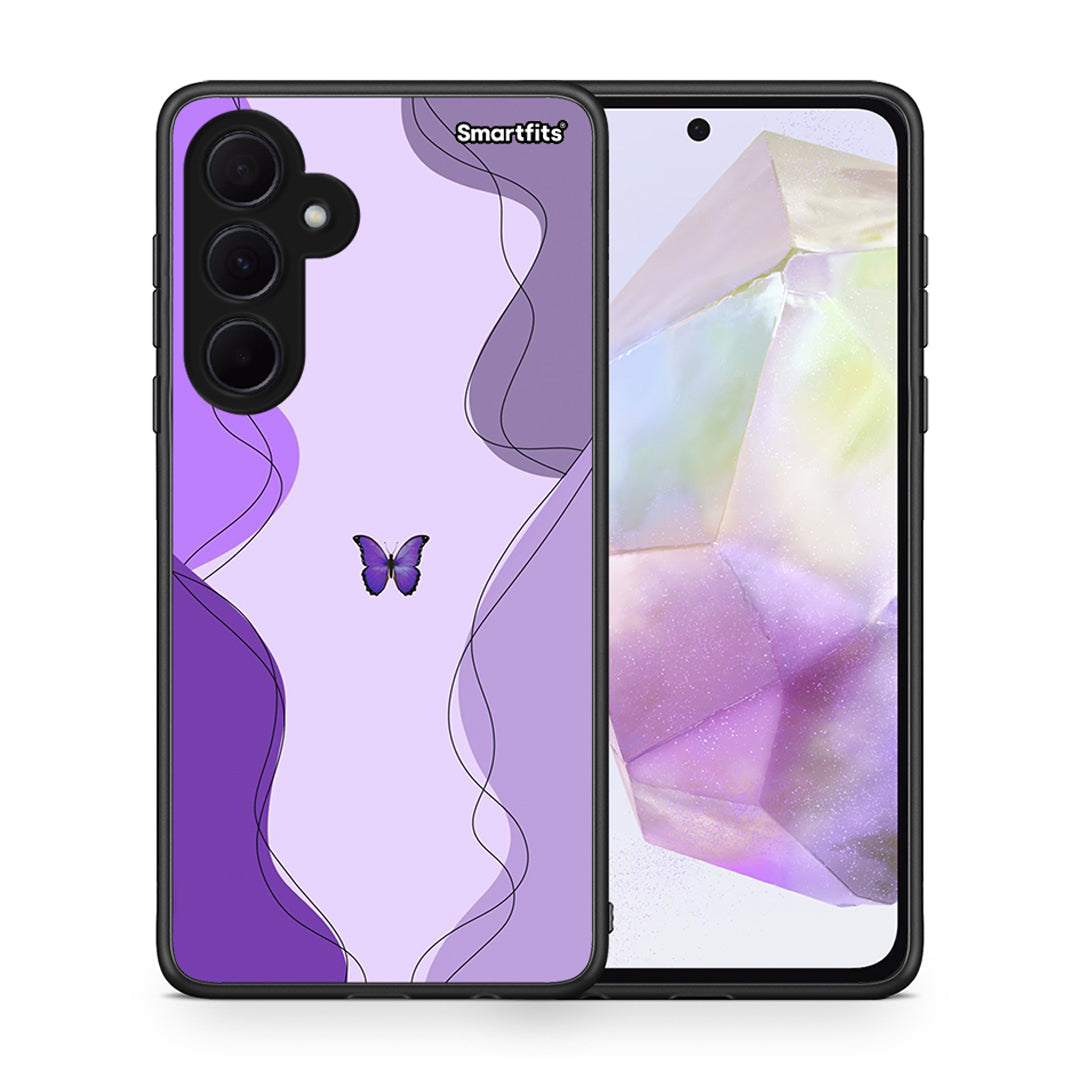 Purple Mariposa - Samsung Galaxy A35 case