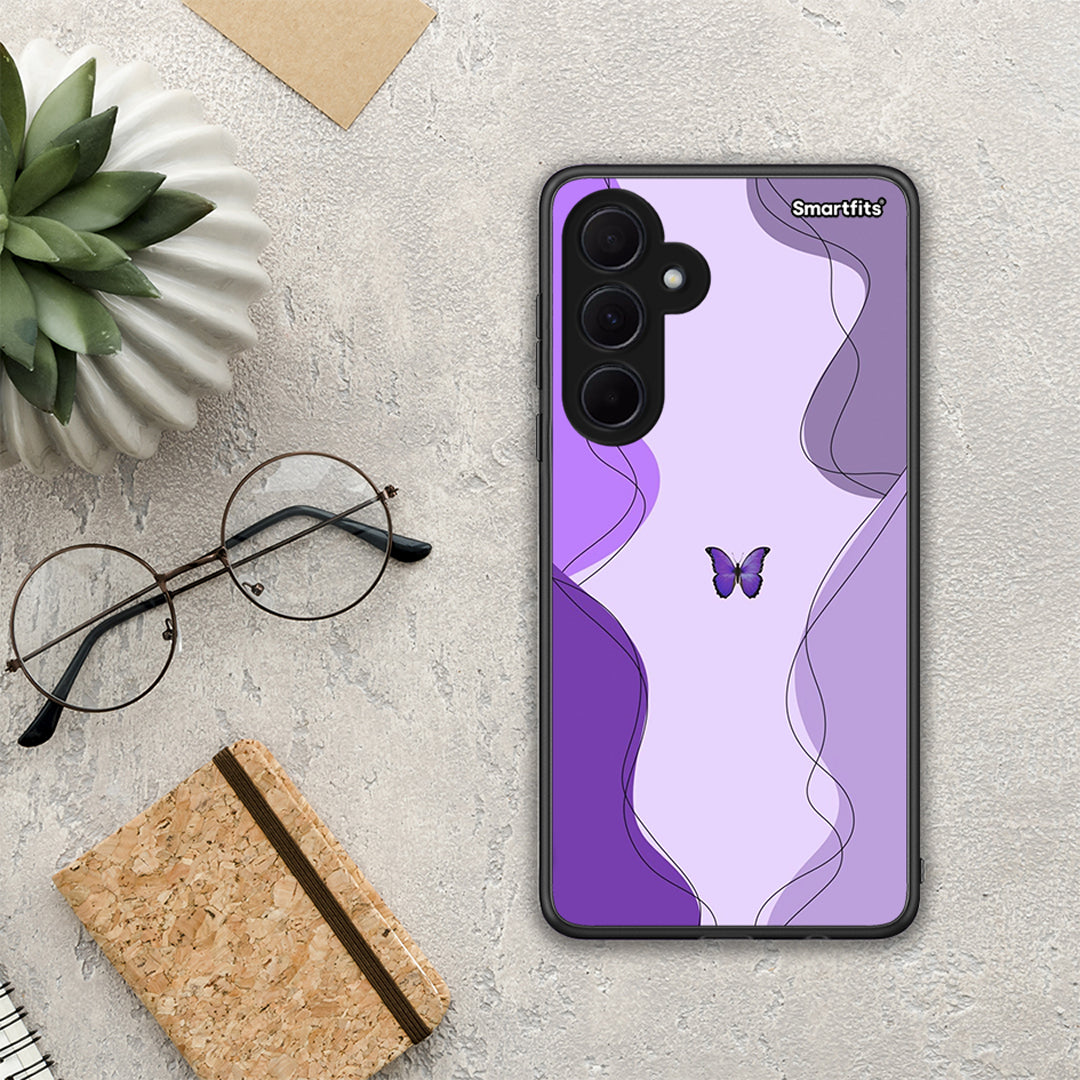 Purple Mariposa - Samsung Galaxy A35 case