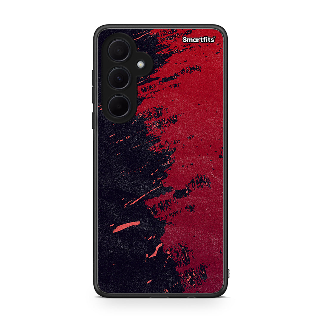 Samsung Galaxy A35 Red Paint Θήκη Αγίου Βαλεντίνου από τη Smartfits με σχέδιο στο πίσω μέρος και μαύρο περίβλημα | Smartphone case with colorful back and black bezels by Smartfits