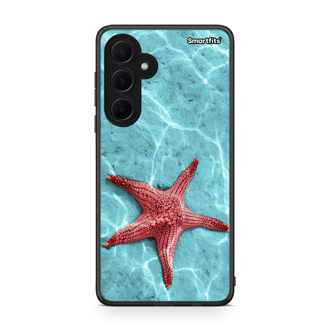 Samsung Galaxy A35 Red Starfish Θήκη από τη Smartfits με σχέδιο στο πίσω μέρος και μαύρο περίβλημα | Smartphone case with colorful back and black bezels by Smartfits