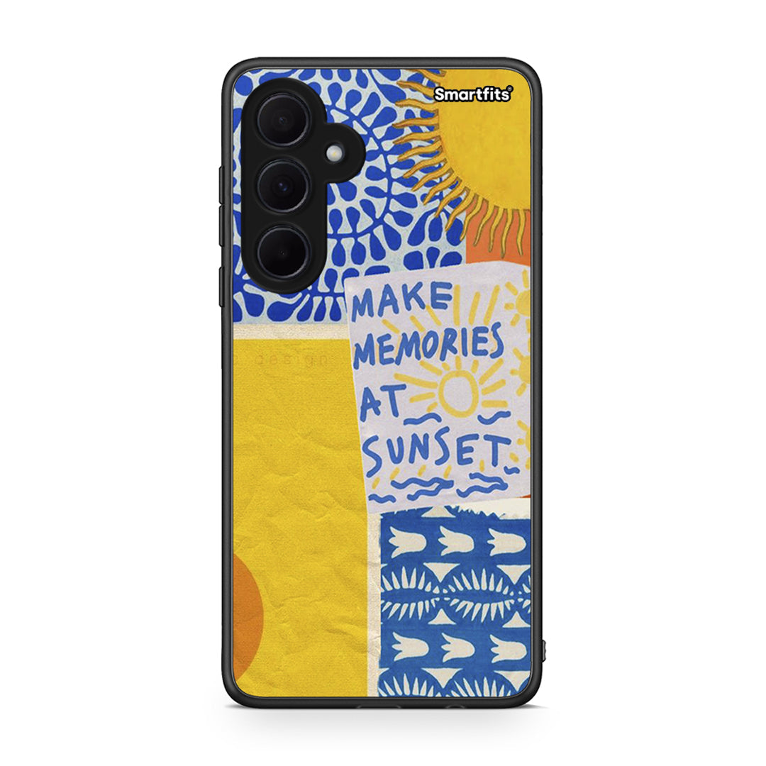 Samsung Galaxy A35 Sunset Memories Θήκη από τη Smartfits με σχέδιο στο πίσω μέρος και μαύρο περίβλημα | Smartphone case with colorful back and black bezels by Smartfits