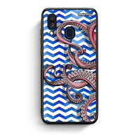 Thumbnail for Samsung A40 Chevron Devilfish θήκη από τη Smartfits με σχέδιο στο πίσω μέρος και μαύρο περίβλημα | Smartphone case with colorful back and black bezels by Smartfits