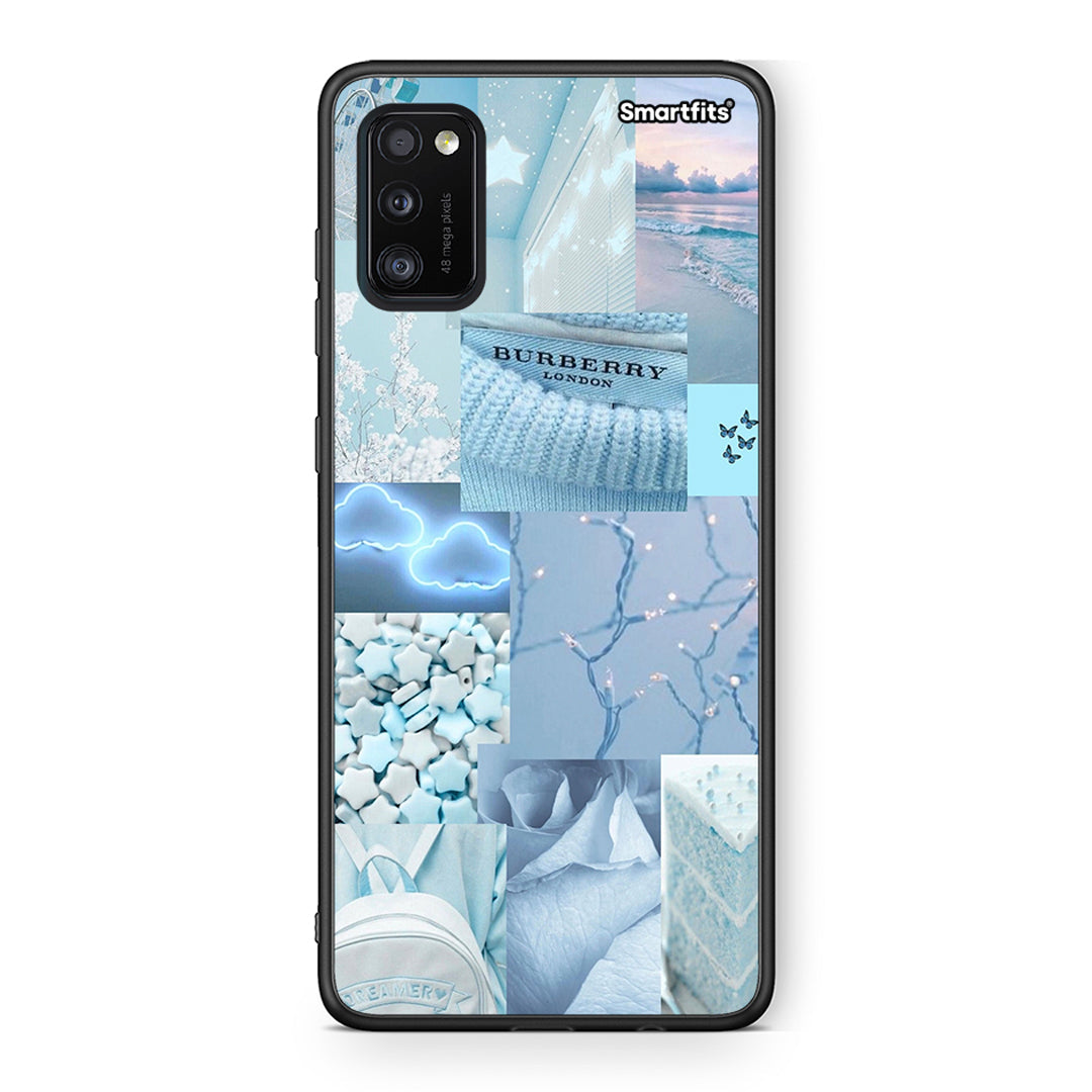 Samsung A41 Ciel Aesthetic Collage θήκη από τη Smartfits με σχέδιο στο πίσω μέρος και μαύρο περίβλημα | Smartphone case with colorful back and black bezels by Smartfits