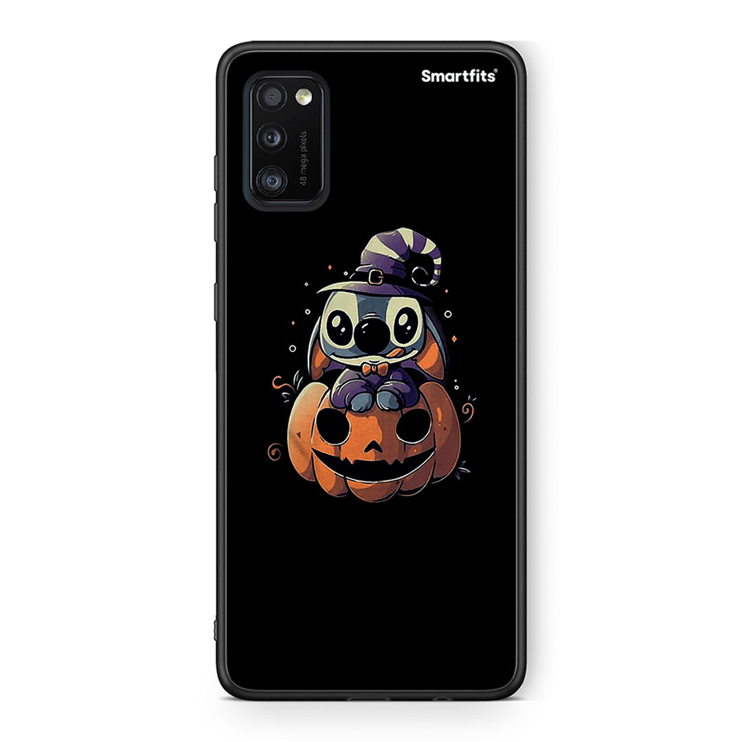 Samsung A41 Halloween Stitch θήκη από τη Smartfits με σχέδιο στο πίσω μέρος και μαύρο περίβλημα | Smartphone case with colorful back and black bezels by Smartfits