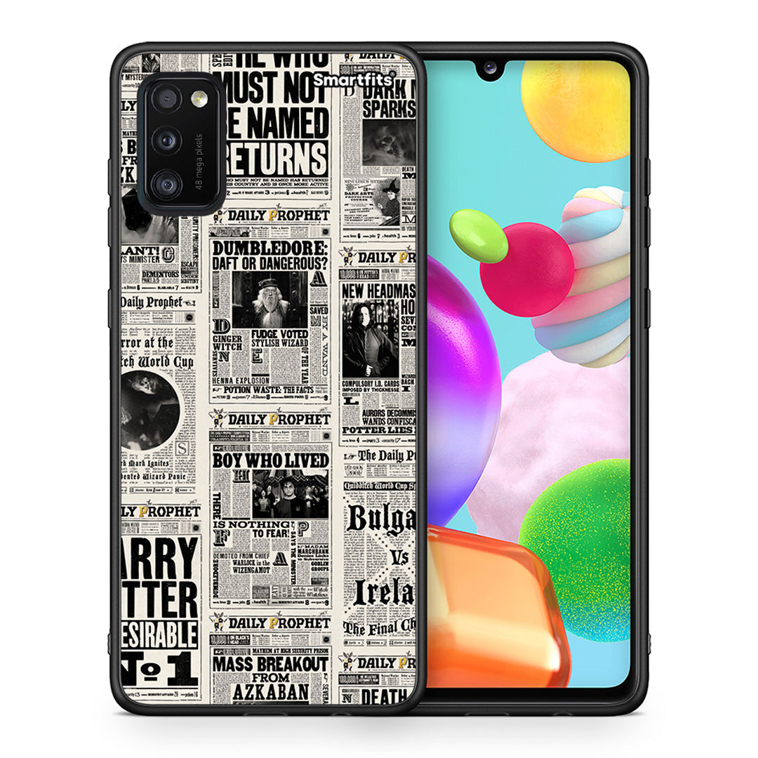 Θήκη Samsung A41 Harry Paper από τη Smartfits με σχέδιο στο πίσω μέρος και μαύρο περίβλημα | Samsung A41 Harry Paper case with colorful back and black bezels