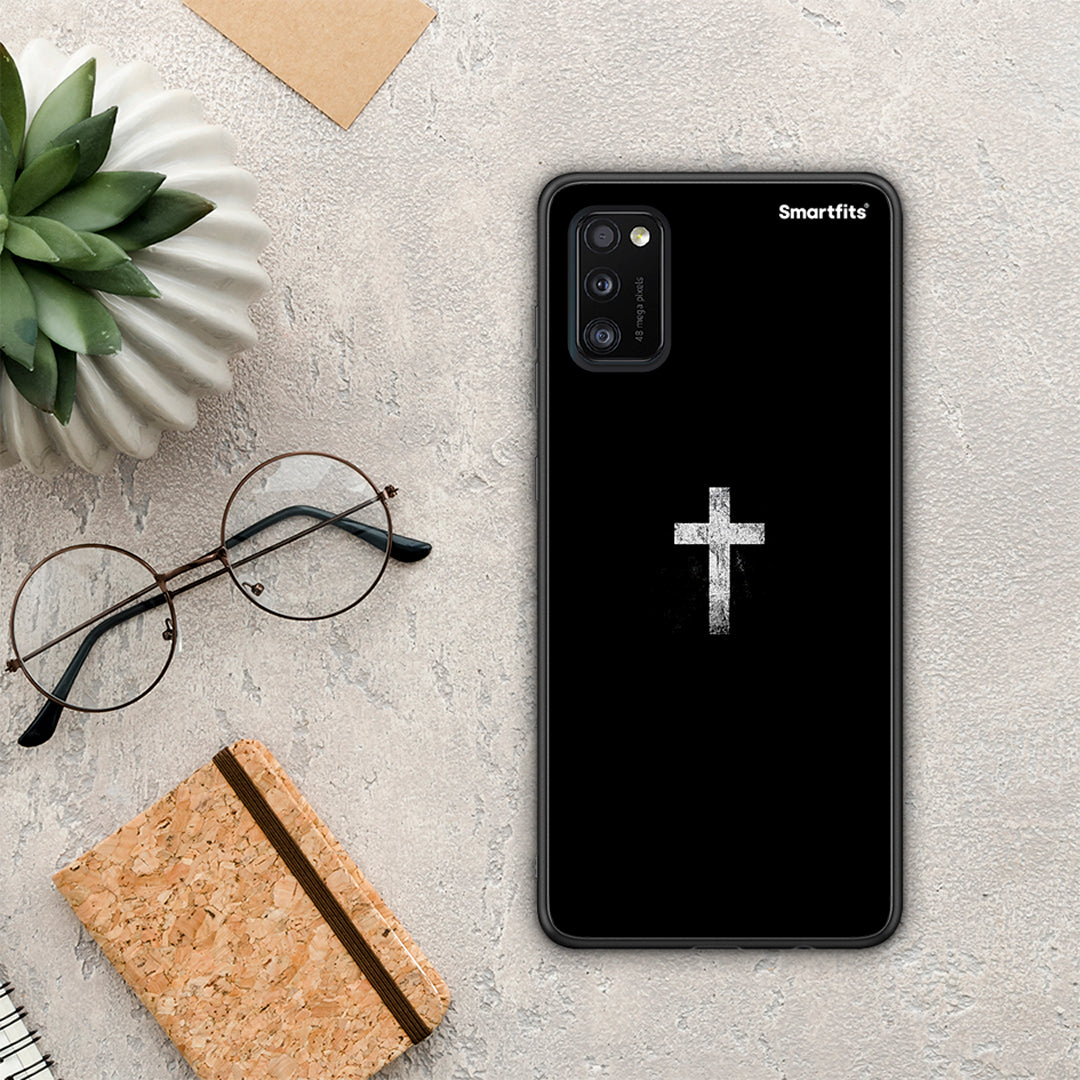 White Cross - Samsung Galaxy A41 θήκη