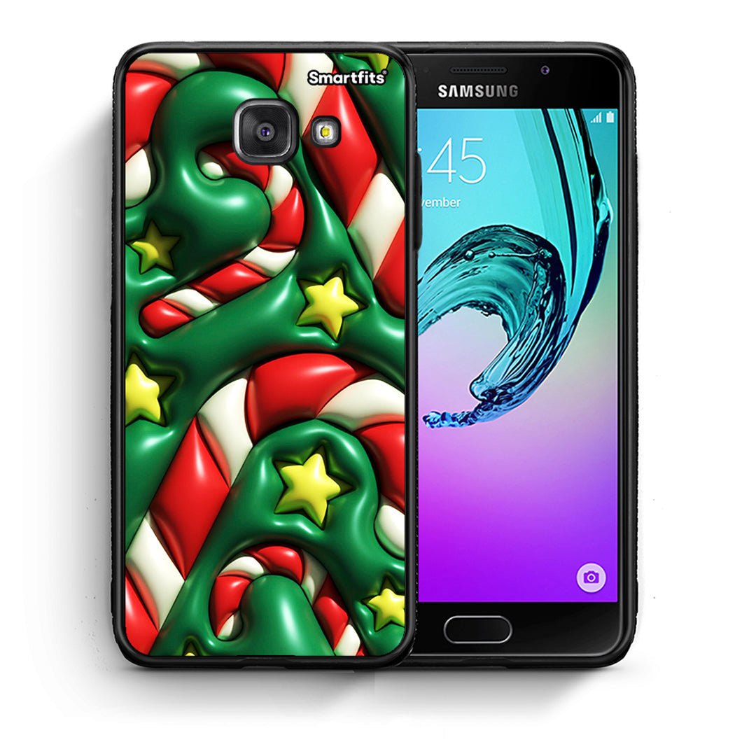 Θήκη Samsung A5 2017 Christmas Bubbles από τη Smartfits με σχέδιο στο πίσω μέρος και μαύρο περίβλημα | Samsung A5 2017 Christmas Bubbles case with colorful back and black bezels