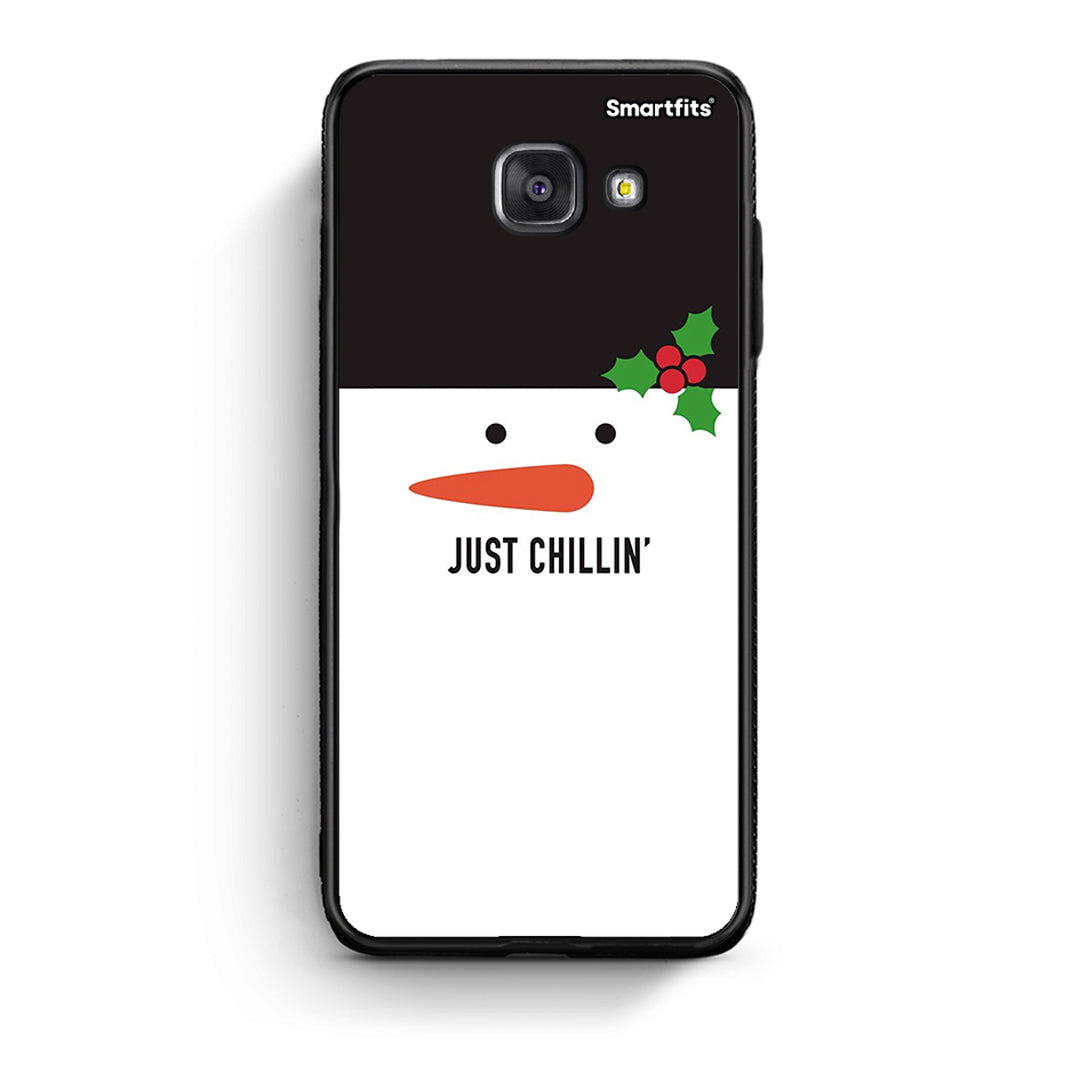 Samsung A5 2017 Christmas Chillin θήκη από τη Smartfits με σχέδιο στο πίσω μέρος και μαύρο περίβλημα | Smartphone case with colorful back and black bezels by Smartfits