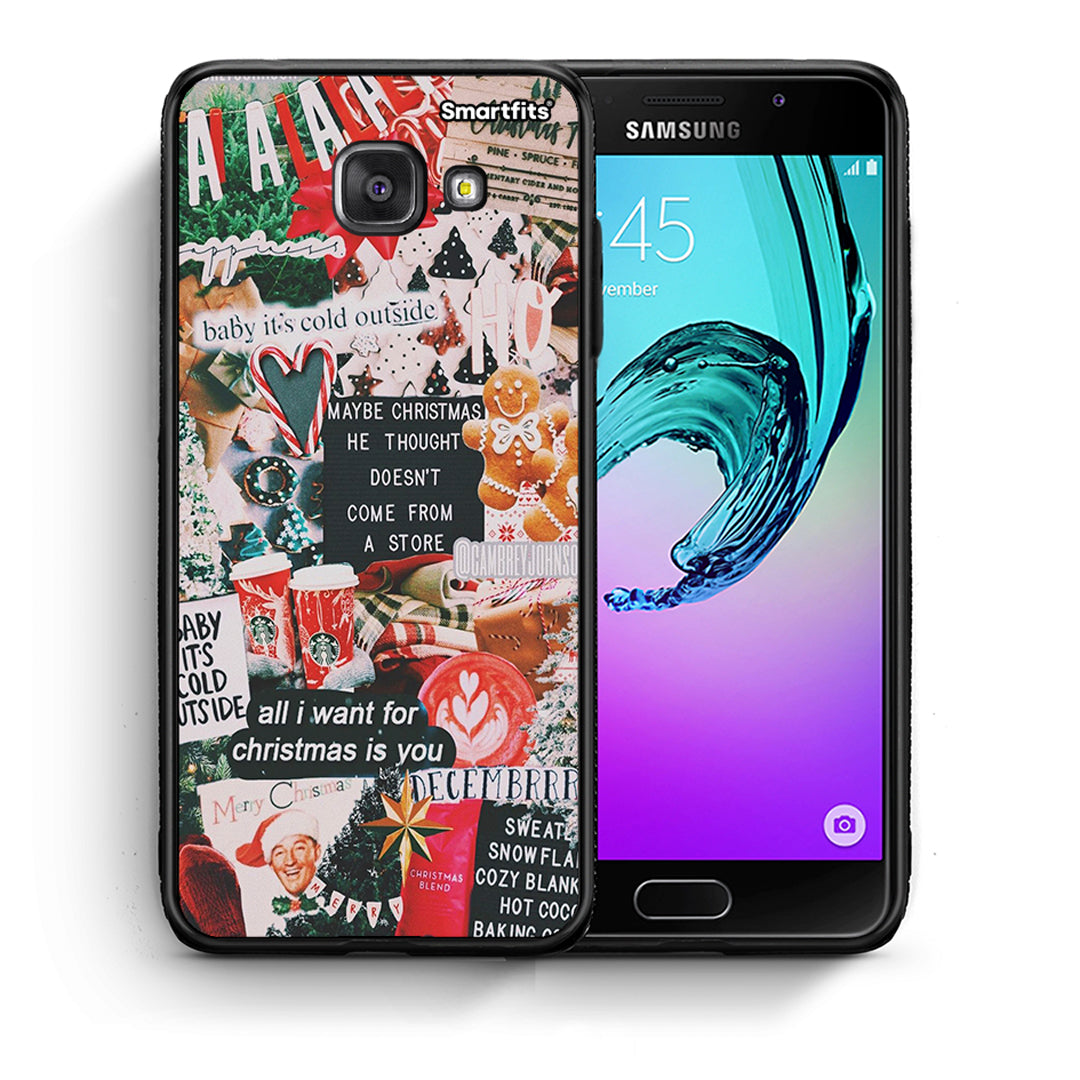 Θήκη Samsung A5 2017 Christmas Happiness από τη Smartfits με σχέδιο στο πίσω μέρος και μαύρο περίβλημα | Samsung A5 2017 Christmas Happiness case with colorful back and black bezels