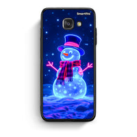 Thumbnail for Samsung A5 2017 Christmas Neon Snowman θήκη από τη Smartfits με σχέδιο στο πίσω μέρος και μαύρο περίβλημα | Smartphone case with colorful back and black bezels by Smartfits