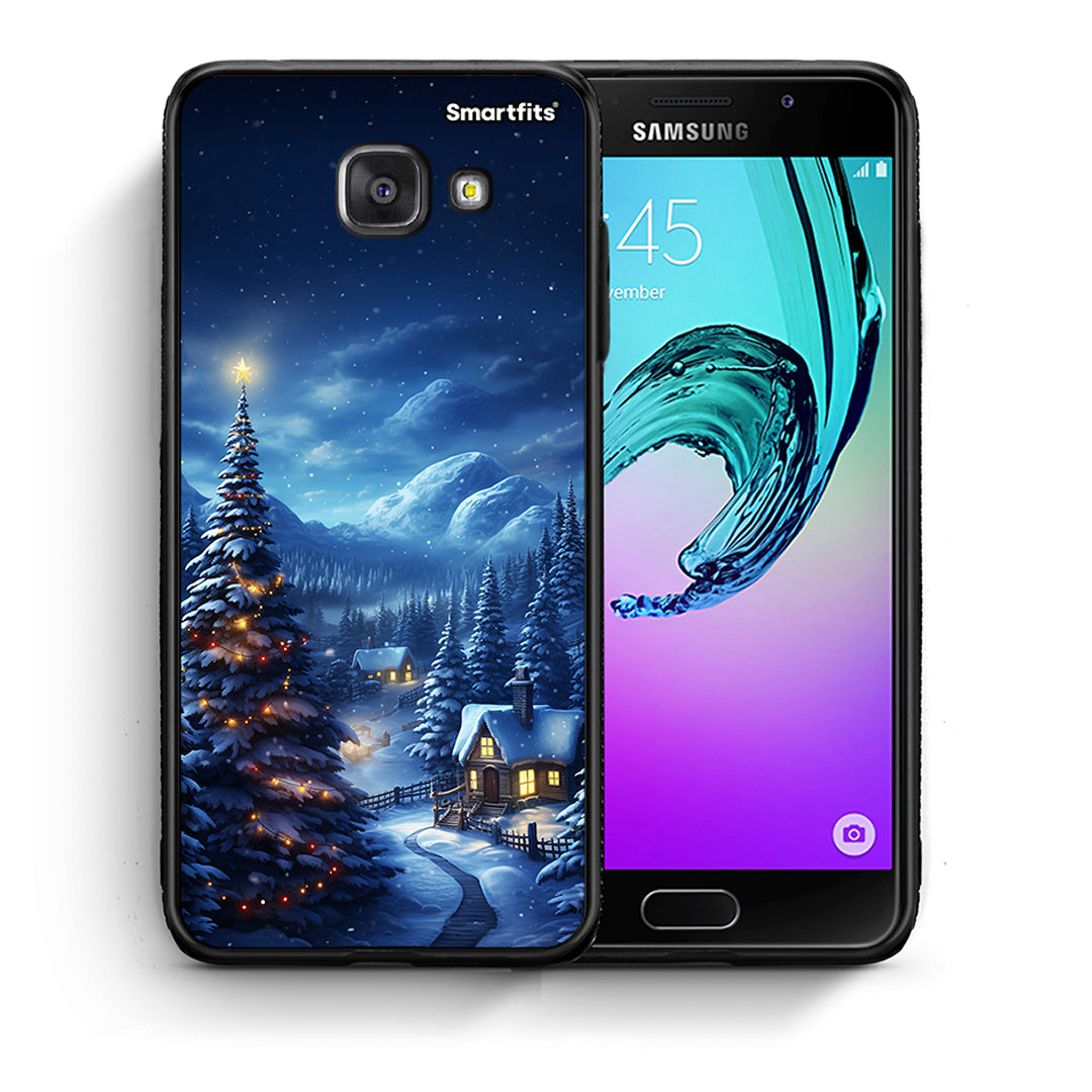 Θήκη Samsung A5 2017 Christmas Scenery από τη Smartfits με σχέδιο στο πίσω μέρος και μαύρο περίβλημα | Samsung A5 2017 Christmas Scenery case with colorful back and black bezels