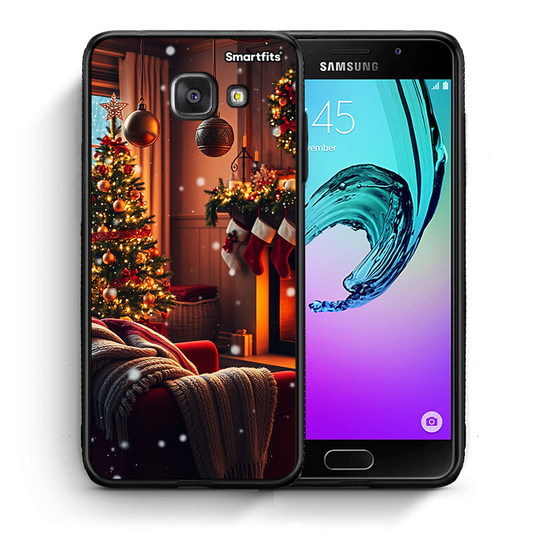 Θήκη Samsung A5 2017 Home For Christmas από τη Smartfits με σχέδιο στο πίσω μέρος και μαύρο περίβλημα | Samsung A5 2017 Home For Christmas case with colorful back and black bezels