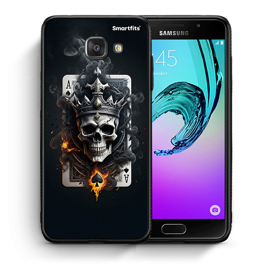 Θήκη Samsung A5 2017 Skull King Ace από τη Smartfits με σχέδιο στο πίσω μέρος και μαύρο περίβλημα | Samsung A5 2017 Skull King Ace case with colorful back and black bezels