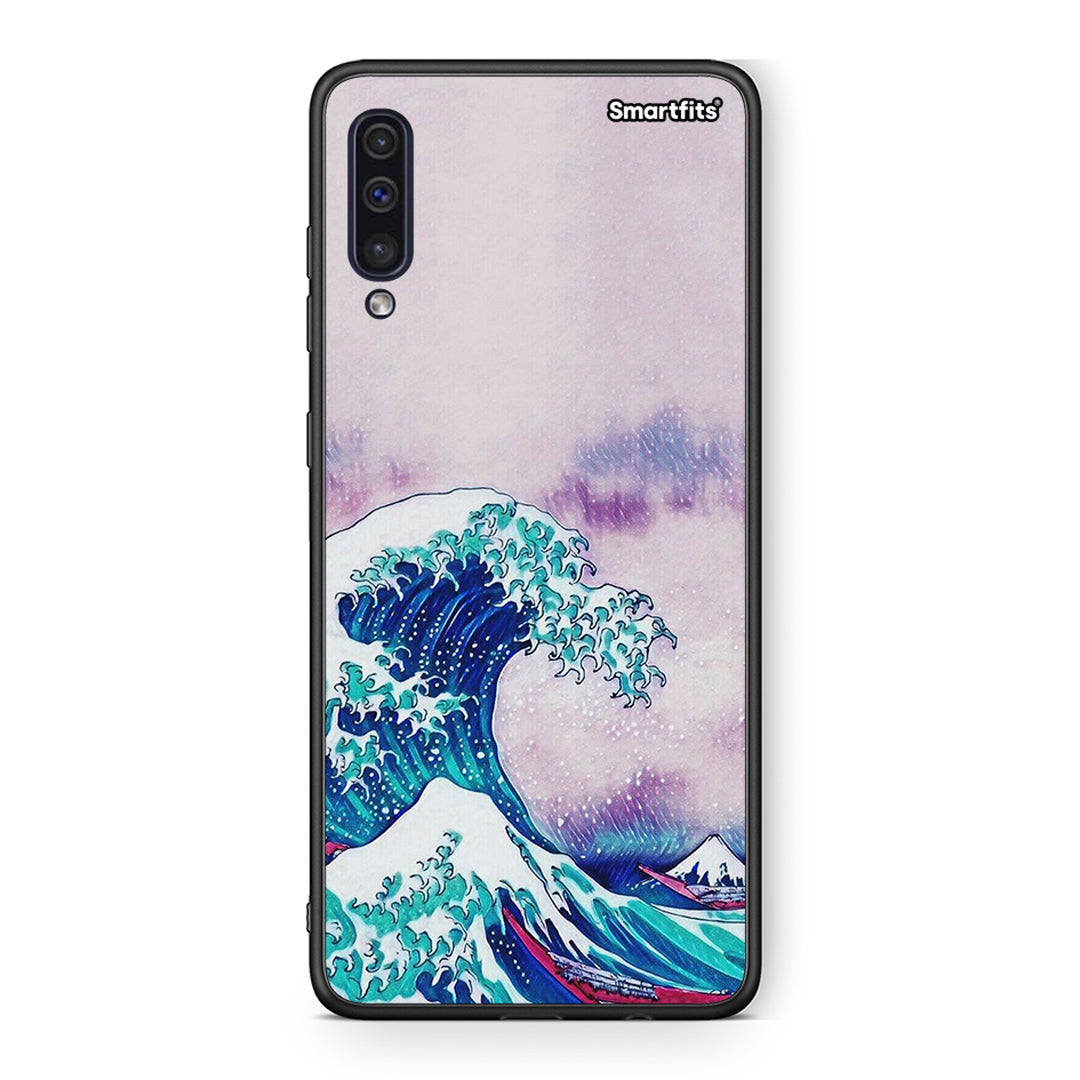 samsung a50 Blue Waves θήκη από τη Smartfits με σχέδιο στο πίσω μέρος και μαύρο περίβλημα | Smartphone case with colorful back and black bezels by Smartfits