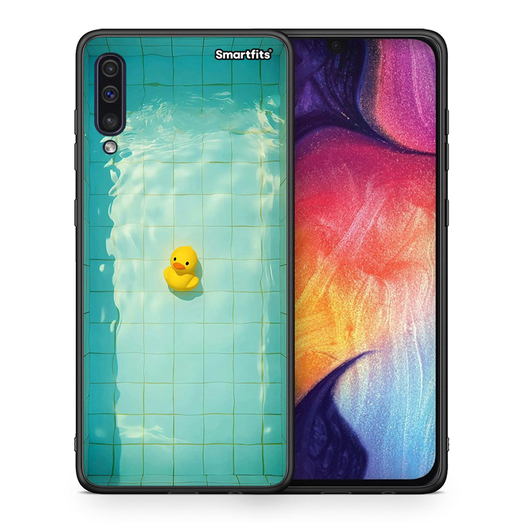 Θήκη Samsung A50/A30s Yellow Duck από τη Smartfits με σχέδιο στο πίσω μέρος και μαύρο περίβλημα | Samsung A50/A30s Yellow Duck case with colorful back and black bezels