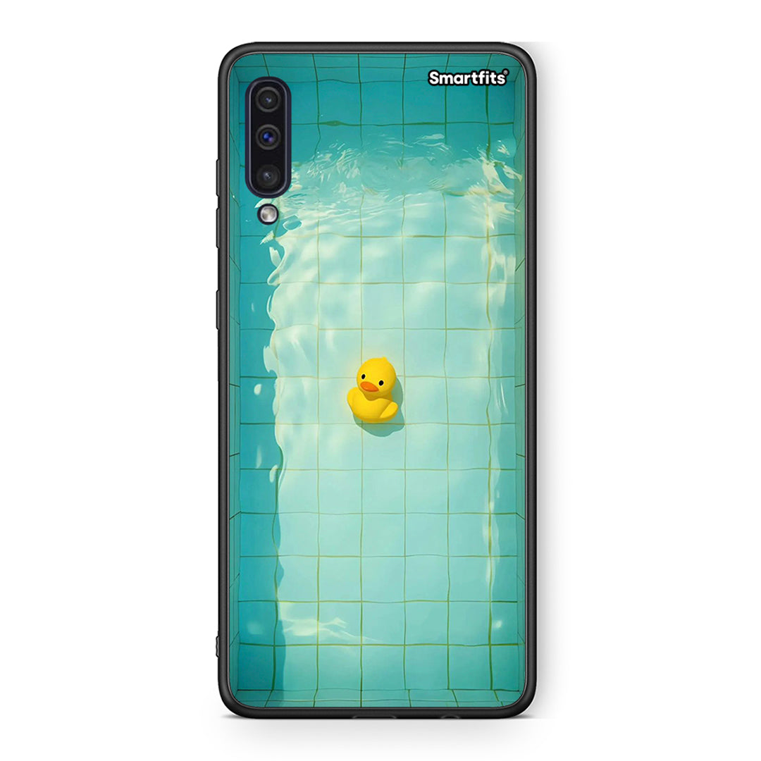 samsung a50 Yellow Duck θήκη από τη Smartfits με σχέδιο στο πίσω μέρος και μαύρο περίβλημα | Smartphone case with colorful back and black bezels by Smartfits