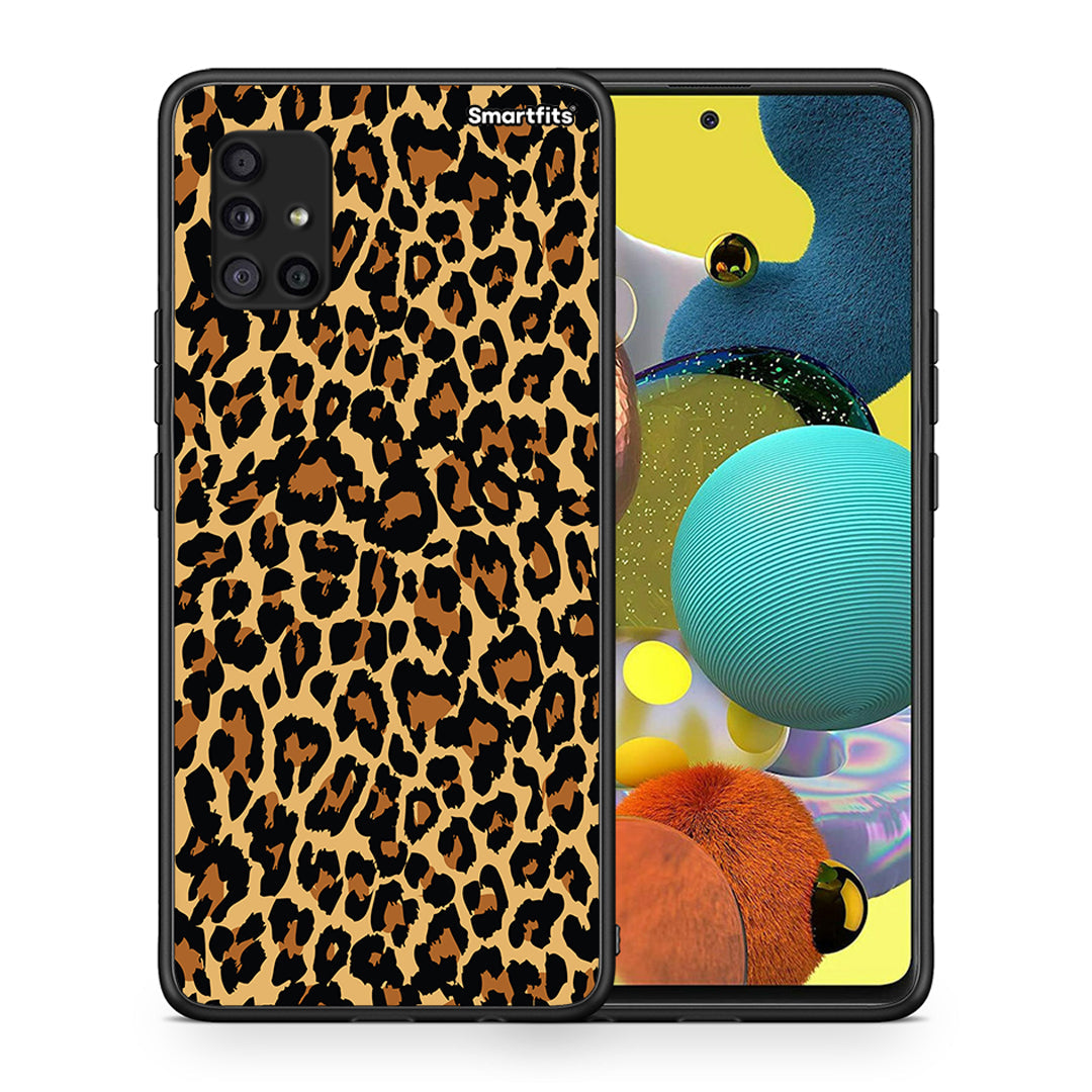 Θήκη Samsung Galaxy A51 5G Leopard Animal από τη Smartfits με σχέδιο στο πίσω μέρος και μαύρο περίβλημα | Samsung Galaxy A51 5G Leopard Animal case with colorful back and black bezels