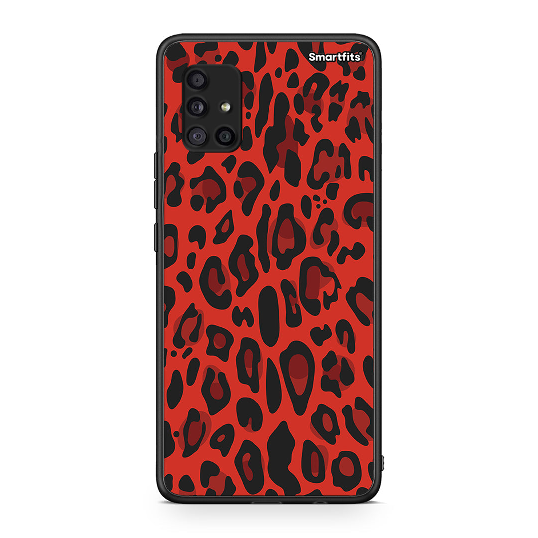 4 - Samsung Galaxy A51 5G Red Leopard Animal case, cover, bumper