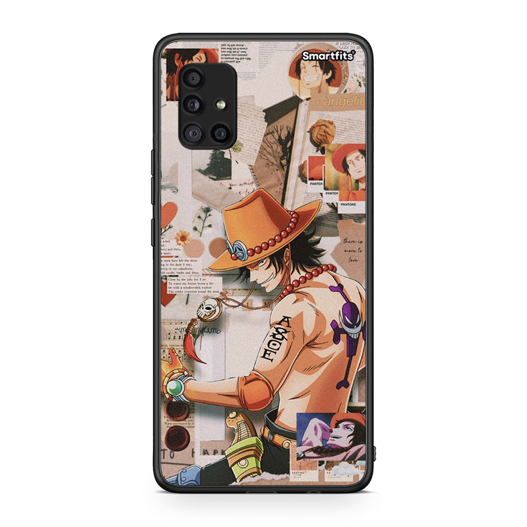 Samsung Galaxy A51 5G Anime Collage θήκη από τη Smartfits με σχέδιο στο πίσω μέρος και μαύρο περίβλημα | Smartphone case with colorful back and black bezels by Smartfits