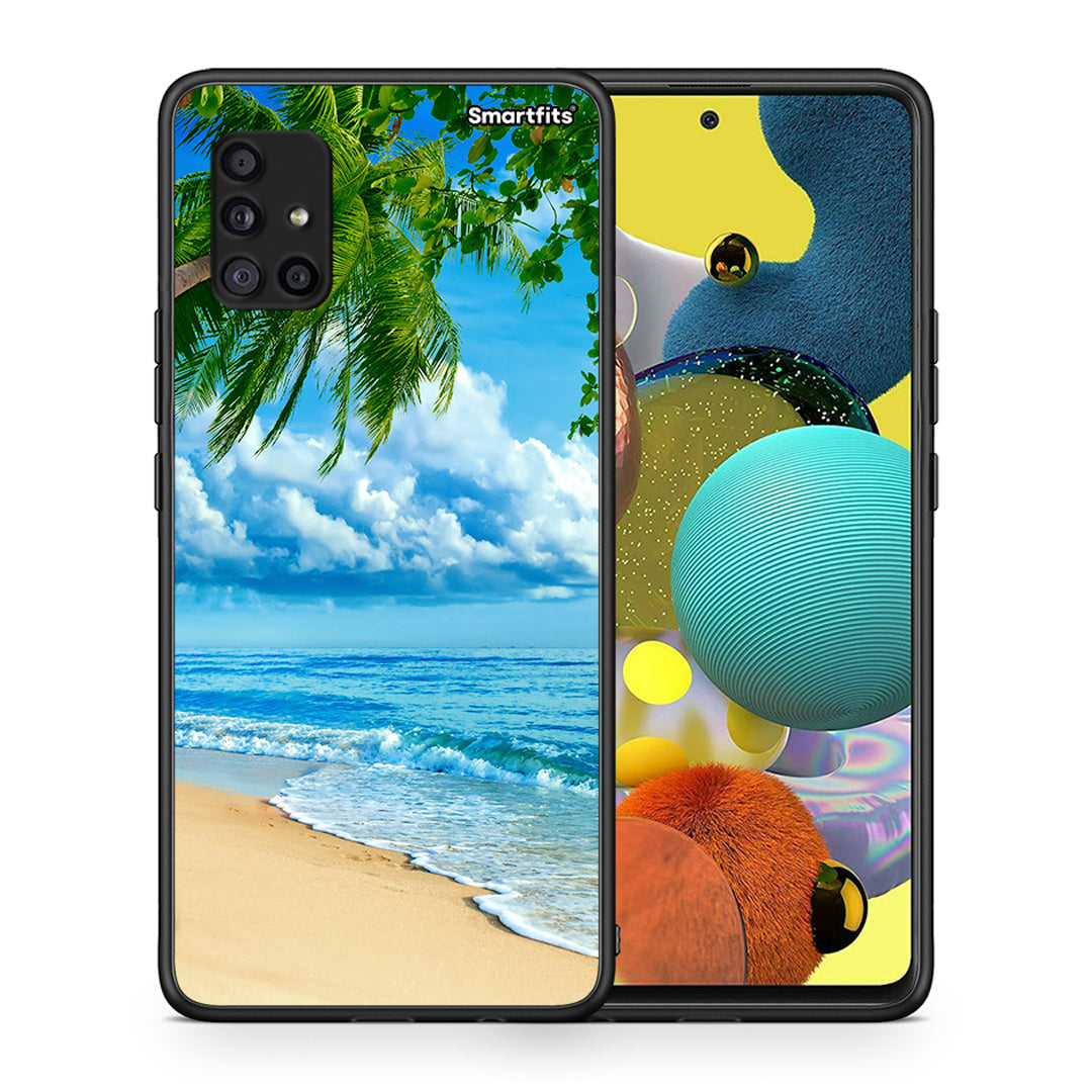 Θήκη Samsung Galaxy A51 5G Beautiful Beach από τη Smartfits με σχέδιο στο πίσω μέρος και μαύρο περίβλημα | Samsung Galaxy A51 5G Beautiful Beach case with colorful back and black bezels