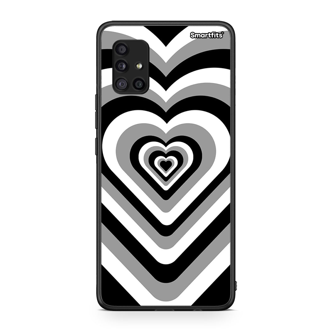 Samsung Galaxy A51 5G Black Hearts θήκη από τη Smartfits με σχέδιο στο πίσω μέρος και μαύρο περίβλημα | Smartphone case with colorful back and black bezels by Smartfits