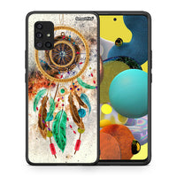 Thumbnail for Θήκη Samsung Galaxy A51 5G DreamCatcher Boho από τη Smartfits με σχέδιο στο πίσω μέρος και μαύρο περίβλημα | Samsung Galaxy A51 5G DreamCatcher Boho case with colorful back and black bezels