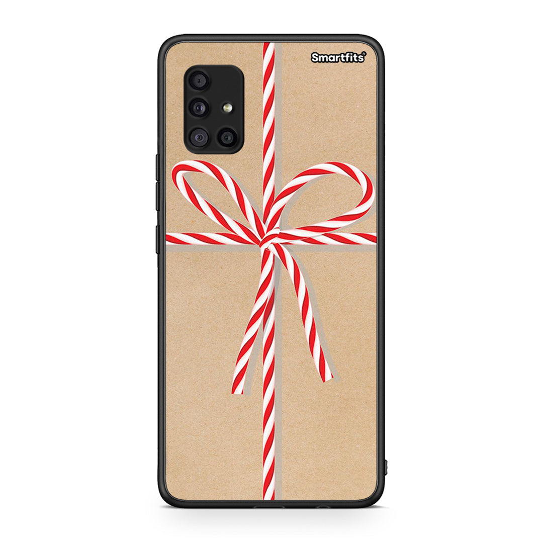 Samsung Galaxy A51 5G Christmas Gift θήκη από τη Smartfits με σχέδιο στο πίσω μέρος και μαύρο περίβλημα | Smartphone case with colorful back and black bezels by Smartfits