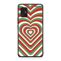 Thumbnail for Samsung Galaxy A51 5G Christmas Hearts θήκη από τη Smartfits με σχέδιο στο πίσω μέρος και μαύρο περίβλημα | Smartphone case with colorful back and black bezels by Smartfits