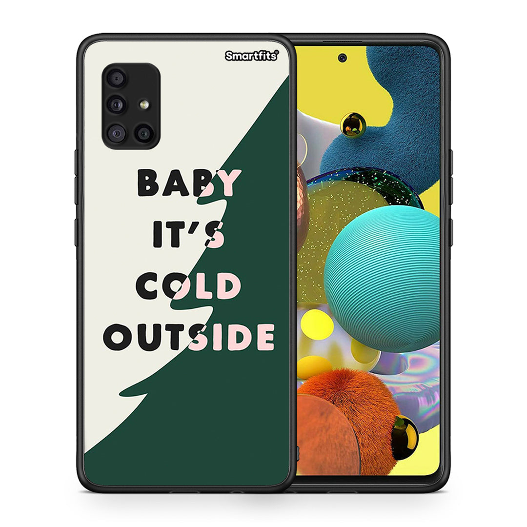 Θήκη Samsung Galaxy A51 5G Cold Outside από τη Smartfits με σχέδιο στο πίσω μέρος και μαύρο περίβλημα | Samsung Galaxy A51 5G Cold Outside case with colorful back and black bezels