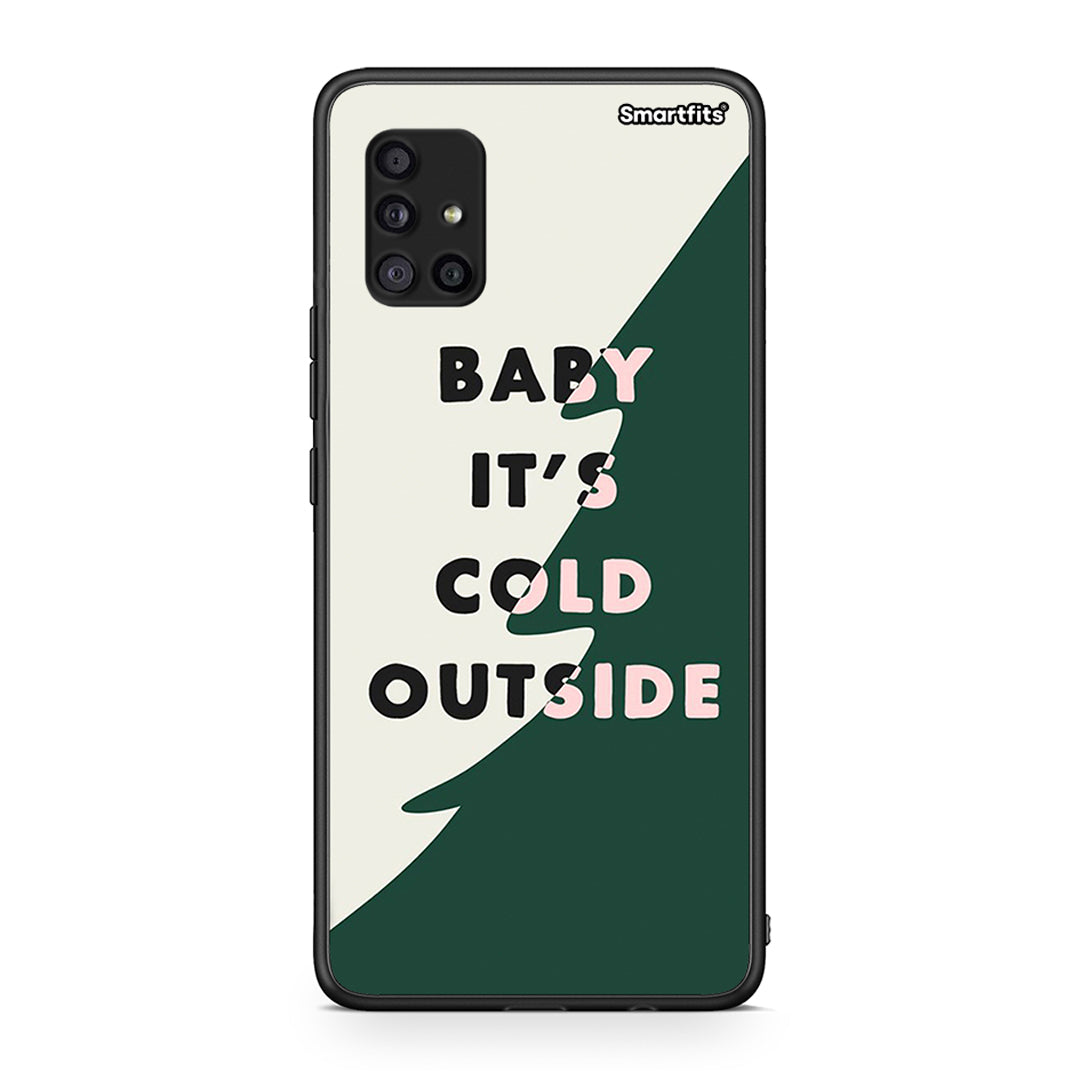 Samsung Galaxy A51 5G Cold Outside θήκη από τη Smartfits με σχέδιο στο πίσω μέρος και μαύρο περίβλημα | Smartphone case with colorful back and black bezels by Smartfits