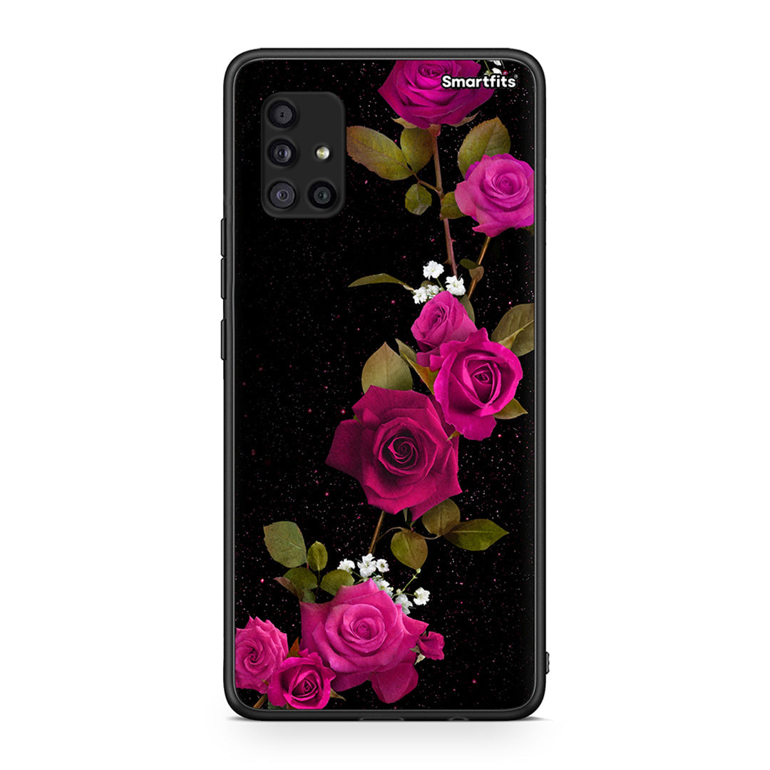 4 - Samsung Galaxy A51 5G Red Roses Flower case, cover, bumper