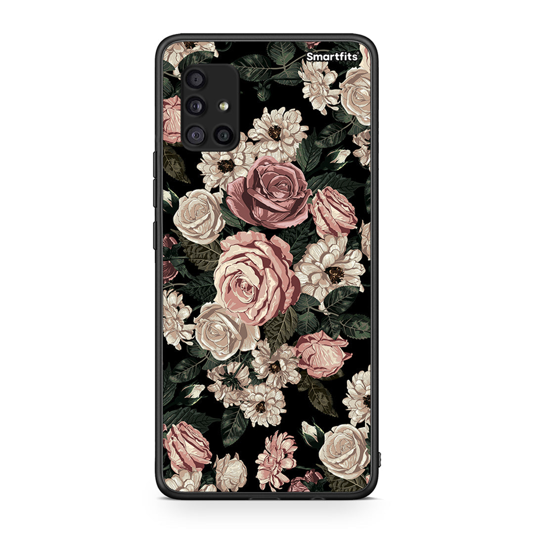 4 - Samsung Galaxy A51 5G Wild Roses Flower case, cover, bumper