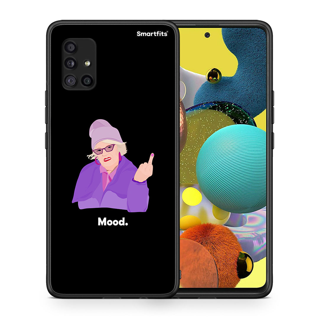 Θήκη Samsung Galaxy A51 5G Grandma Mood Black από τη Smartfits με σχέδιο στο πίσω μέρος και μαύρο περίβλημα | Samsung Galaxy A51 5G Grandma Mood Black case with colorful back and black bezels