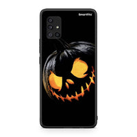 Thumbnail for Samsung Galaxy A51 5G Halloween Scary Pumpkin Θήκη από τη Smartfits με σχέδιο στο πίσω μέρος και μαύρο περίβλημα | Smartphone case with colorful back and black bezels by Smartfits