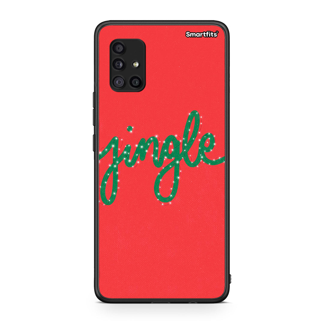 Samsung Galaxy A51 5G Jingle Xmas θήκη από τη Smartfits με σχέδιο στο πίσω μέρος και μαύρο περίβλημα | Smartphone case with colorful back and black bezels by Smartfits