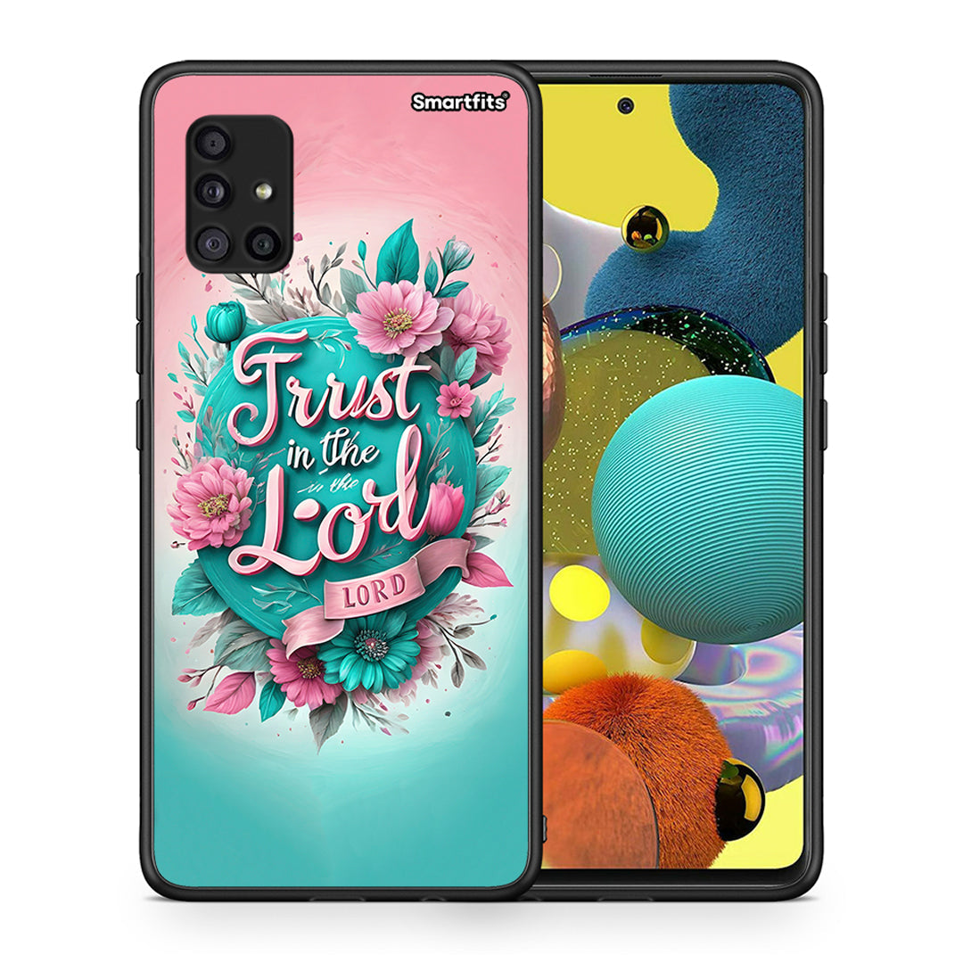 Θήκη Samsung Galaxy A51 5G Lord Trust από τη Smartfits με σχέδιο στο πίσω μέρος και μαύρο περίβλημα | Samsung Galaxy A51 5G Lord Trust case with colorful back and black bezels