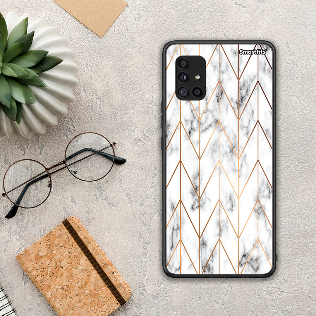 Marble Gold Geometric - Samsung Galaxy A51 5G θήκη