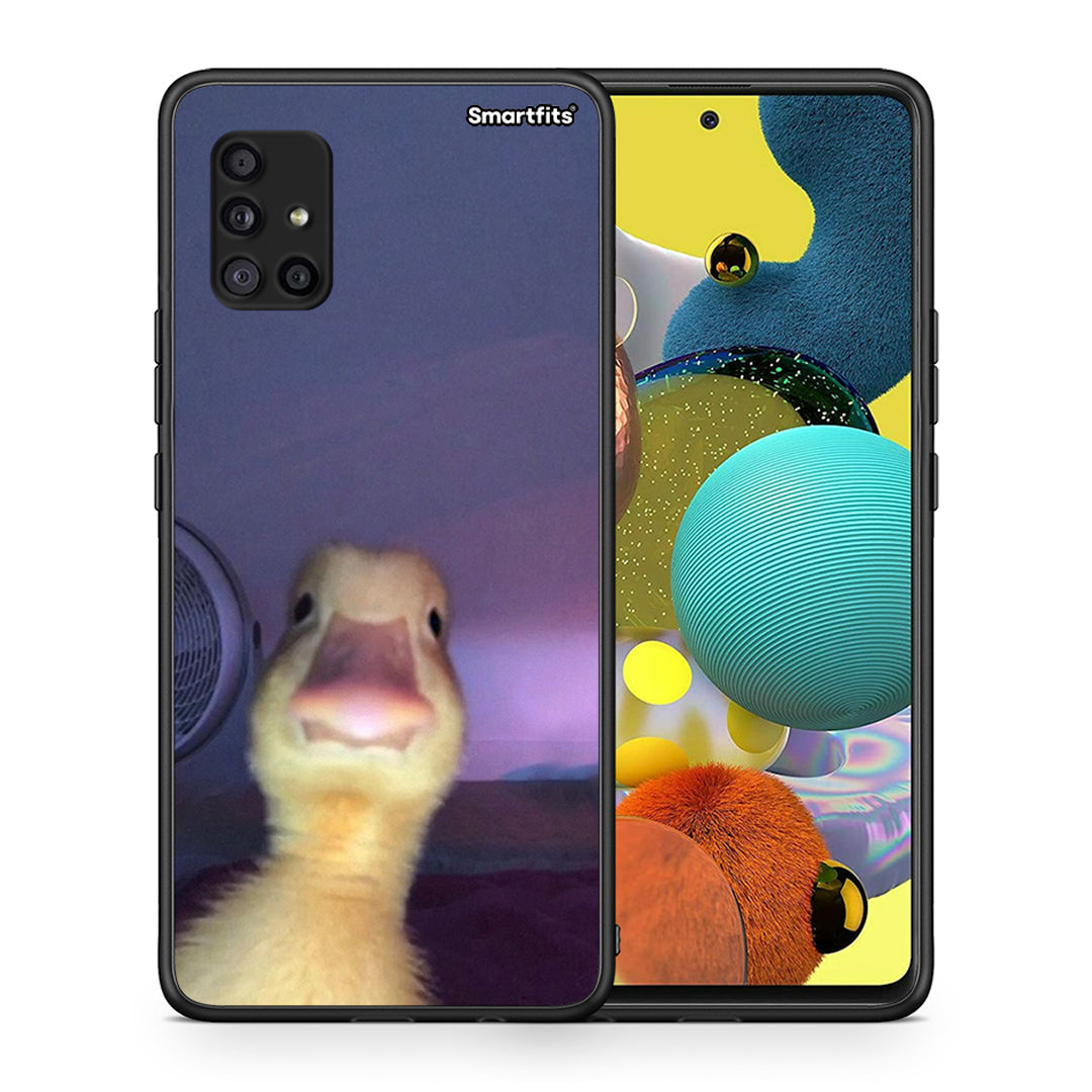 Θήκη Samsung Galaxy A51 5G Meme Duck από τη Smartfits με σχέδιο στο πίσω μέρος και μαύρο περίβλημα | Samsung Galaxy A51 5G Meme Duck case with colorful back and black bezels