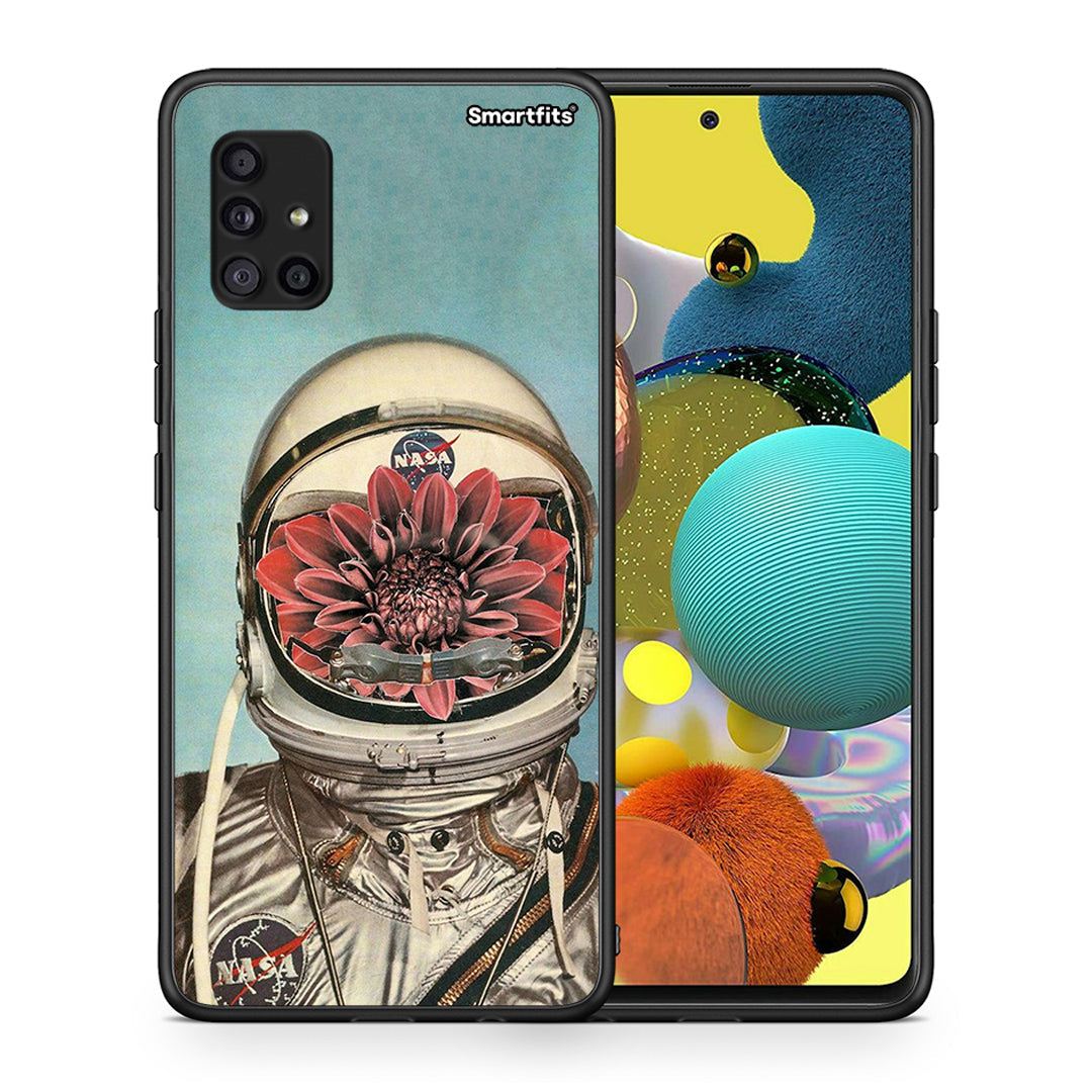 Θήκη Samsung Galaxy A51 5G Nasa Bloom από τη Smartfits με σχέδιο στο πίσω μέρος και μαύρο περίβλημα | Samsung Galaxy A51 5G Nasa Bloom case with colorful back and black bezels