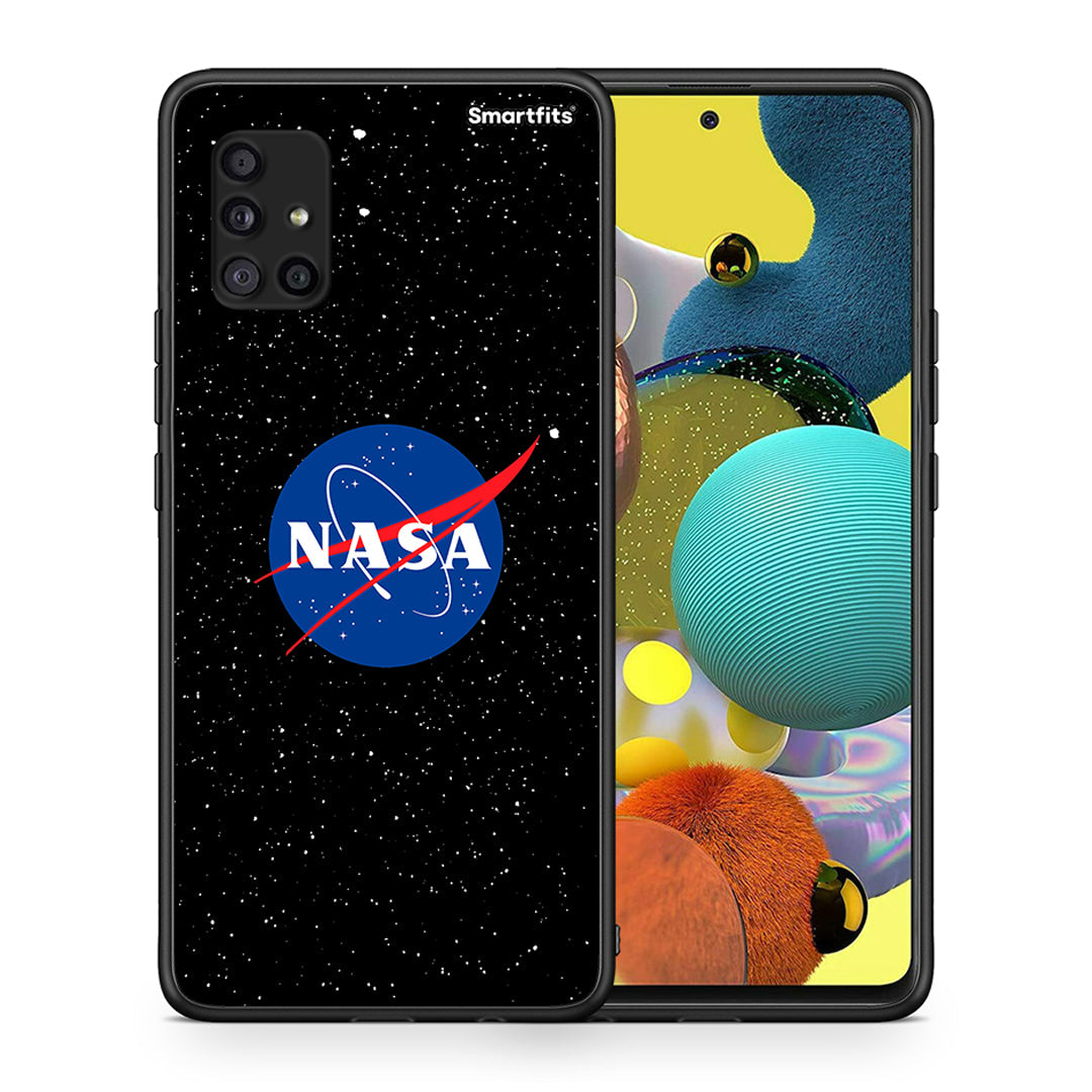 Θήκη Samsung Galaxy A51 5G NASA PopArt από τη Smartfits με σχέδιο στο πίσω μέρος και μαύρο περίβλημα | Samsung Galaxy A51 5G NASA PopArt case with colorful back and black bezels