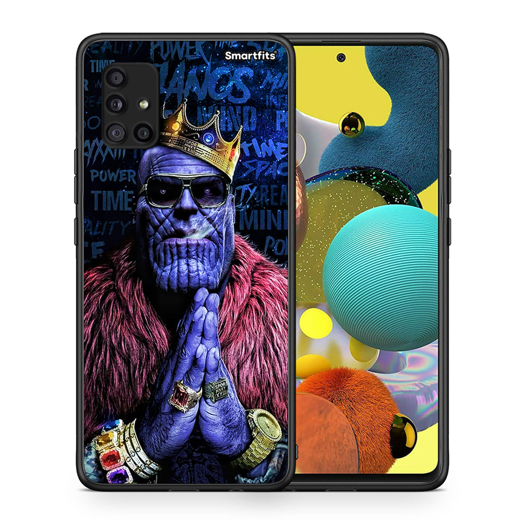 Θήκη Samsung Galaxy A51 5G Thanos PopArt από τη Smartfits με σχέδιο στο πίσω μέρος και μαύρο περίβλημα | Samsung Galaxy A51 5G Thanos PopArt case with colorful back and black bezels