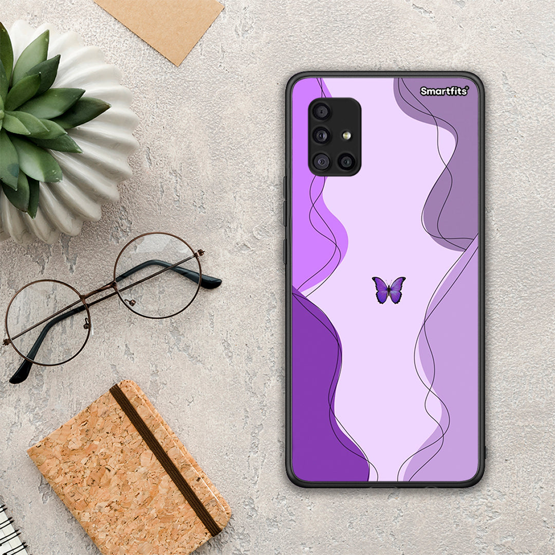 Purple Mariposa - Samsung Galaxy A51 5G θήκη